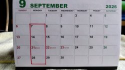 ９月定休日